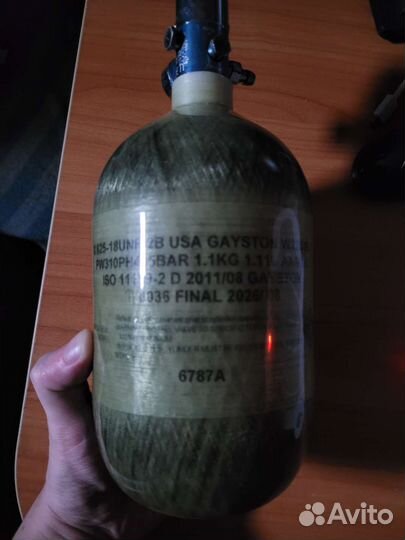 Кевларовый баллон для пейнтбольного маркера