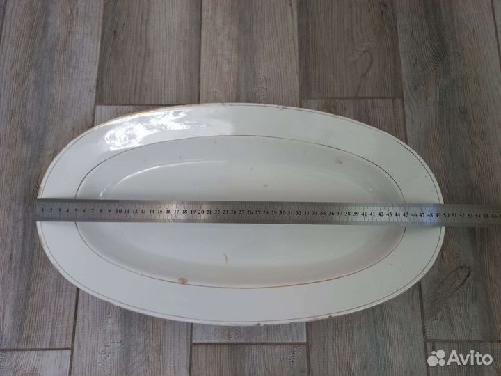 Блюдо овальное старинное