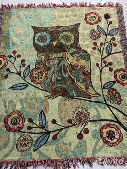 Винтажный Американский тканый коврик сова