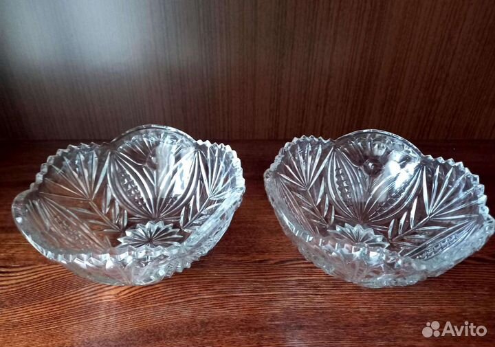 Салатницы И вазочка из хрусталя