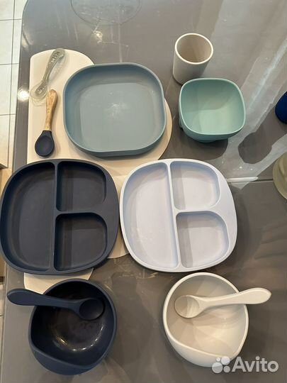 Набор детской силиконовой посуды
