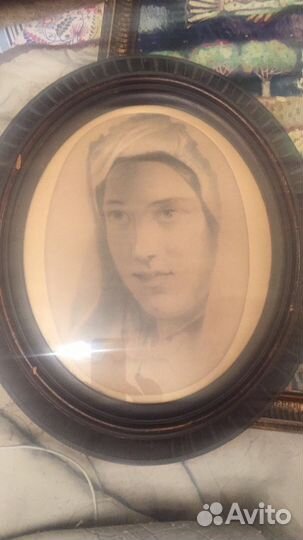 Антикварный старинный рисунок, карандаш, 1852 г