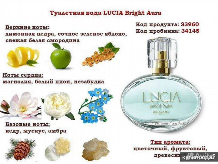 Туалетная вода Lucia Bright Aura Люсия Брайт Аура