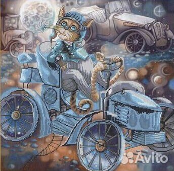 Набор для вышивания крестом «Кот и Де дион»