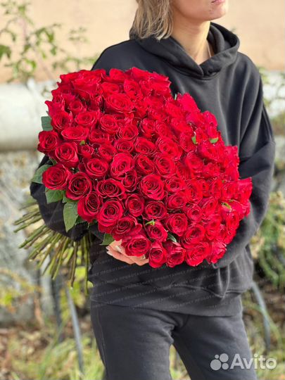 Букет 101 красная роза