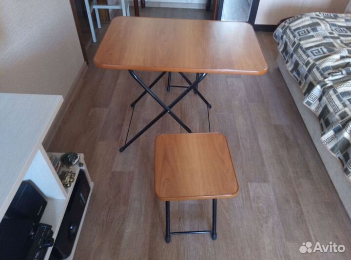 Стол и 2 стула раскладные на природу