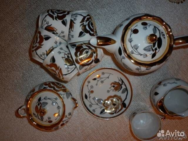 Кофейный сервиз с позолотой, СССР