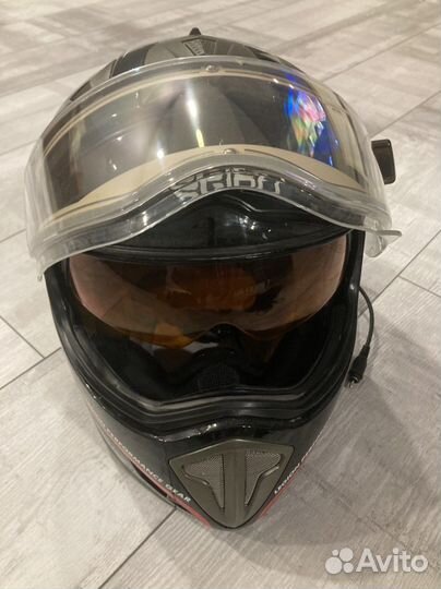 Шлем для снегохода с подогревом