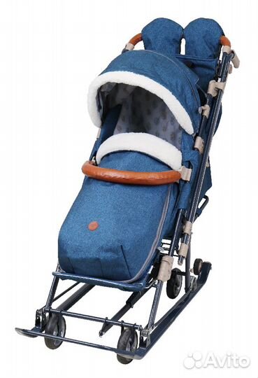 Санки коляска ника 7-8 к Премиум укачивание