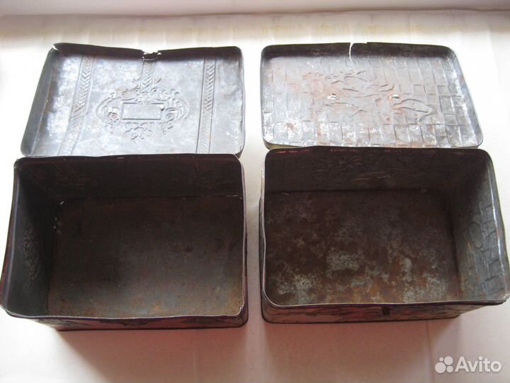 Жестяные коробочки из-под чая СССР