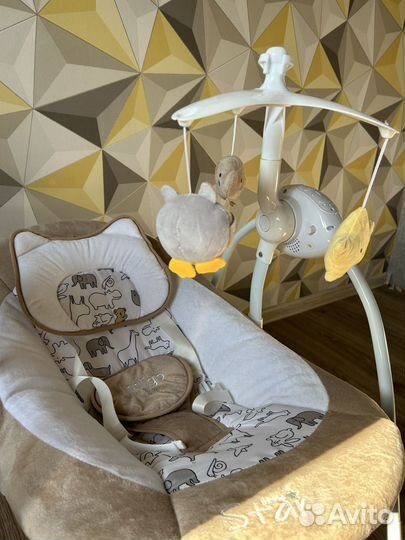 Электрокачели для новорожденных Indigo star