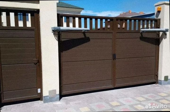 Гаражные распашные ворота