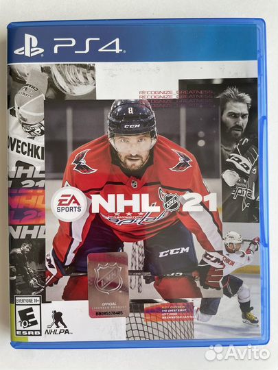 Диск на ps4 NHL 21
