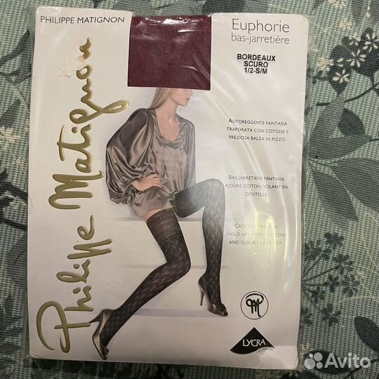 Philippe matignon чулки euphorie цвет бордо