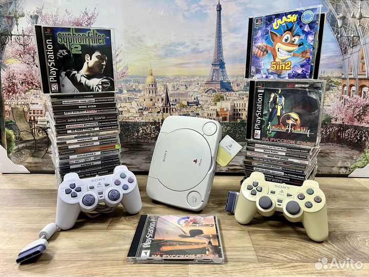 TOP Sony PS One + Игры + Прошита + Джойстики
