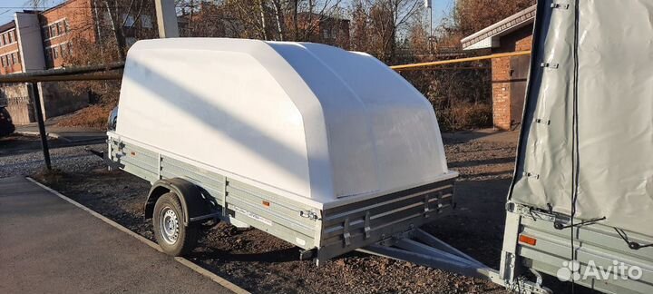 Прицеп с крышкой, для двух снегоходов. 3,5 на 1,95