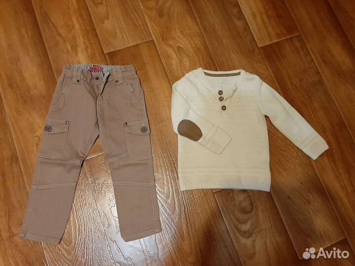 Джинсы, свитер, рубашка, бомбер 92-98