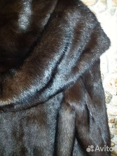 Шуба норковая с капюшоном