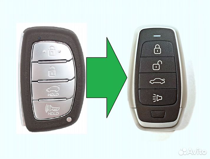 Ключ зажигания Hyundai Tucson 2015-2018 / Америка