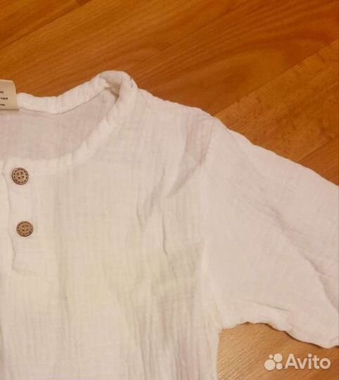 Туника пляжная хлопок и муслин