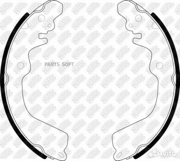 Nibk FN6701 колодка тормозная барабанная