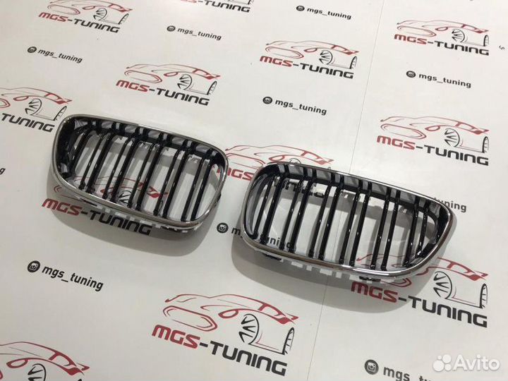Решетка BMW 2 Series f22 13+ Черный глянец + хром