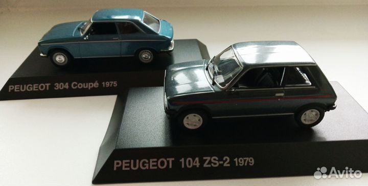 Модели машин 1:43 коллекционные Peugeot 104. 304