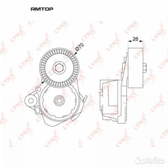 Lynxauto PT3049 Натяжитель ремня навесного оборудо
