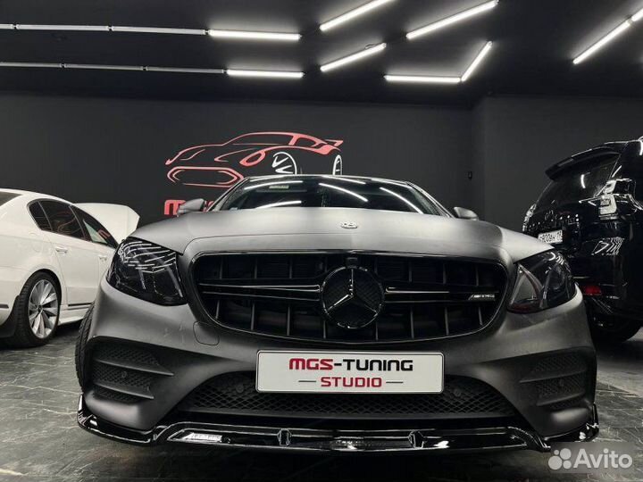 Решетка E63s black Mercedes E-class W213 дорест