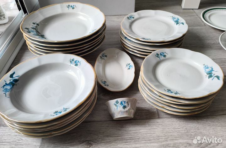 27 тарелок Сервиз столовый СССР на 6 чел