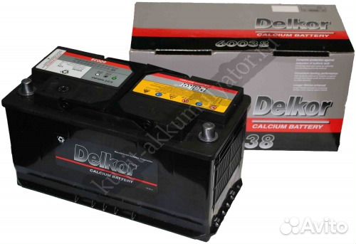 Автомобильный аккумулятор Delkor 100 А.ч 60044
