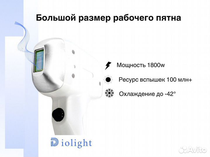 Лазерный аппарат диолайт UltraOne 1800w, рассрочка