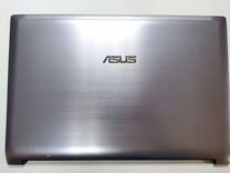 Крышка экрана ноутбука Asus N53 серебристая