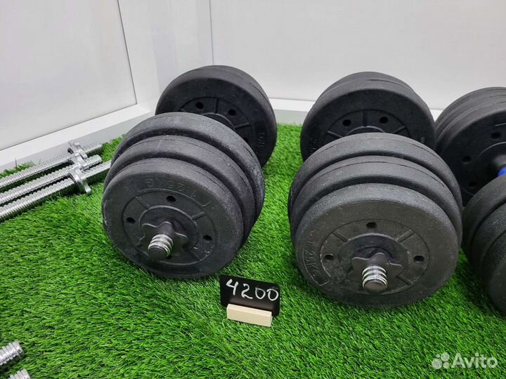 Гантели, пара по 7.5кг, 10кг, 12.5кг