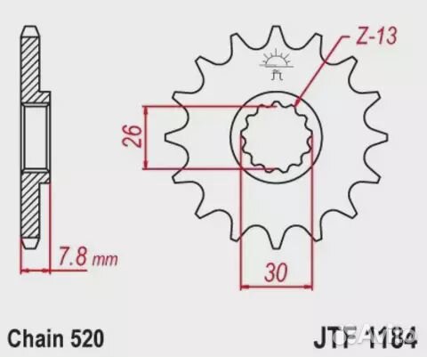 Звезда ведущая JTF1184 18