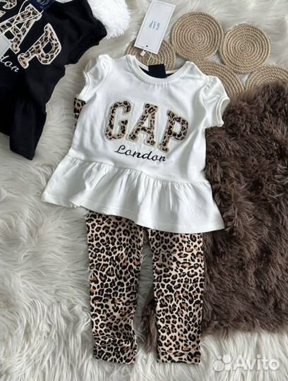 Костюм GAP для девочки леопард с повязкой