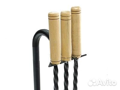 Набор печной кованный, 3 предмета, дер. ручки