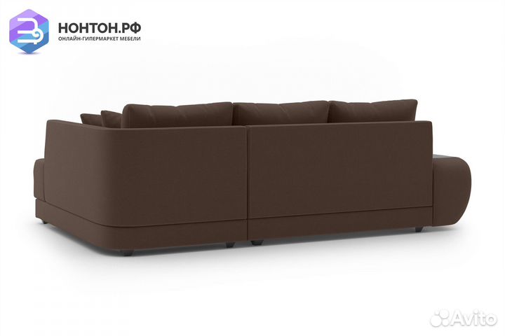 Угловой диван пума Консул коричневый