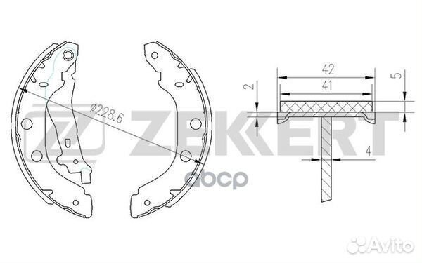 Колодки торм. бараб. задн. Nissan Kubistar (X76