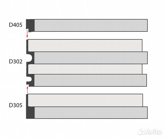 Декоративная панель decomaster D302-1619 дм (122*21*2900мм)