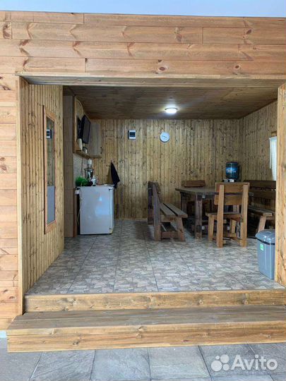 Баня на дровах с бассейном