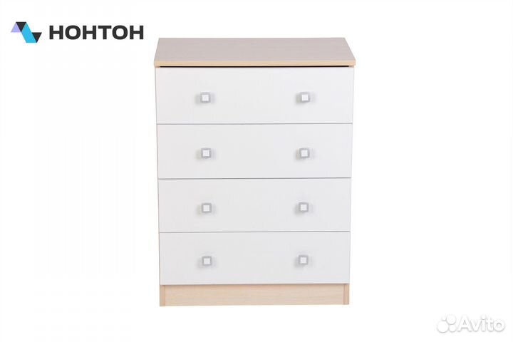 Комод c 4 ящиками Polini kids Simple дуб пастельны