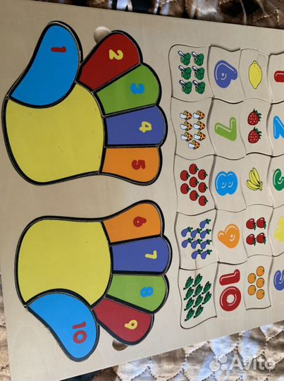 Развиващий паз ладошки И числа