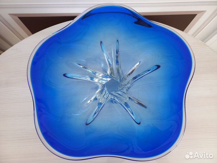 Ваза Чехословакия СССР цветное стекло