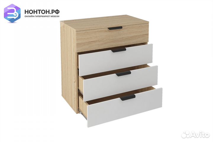 Комод Норд км01-800 дуб сонома / белый