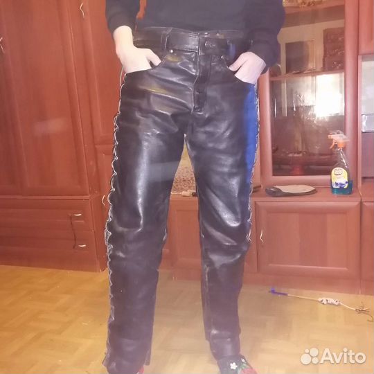 Брюки кожаные