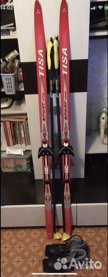 Лыжи беговые tisa sport step+кожаные ботинки