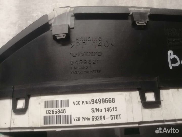 Панель приборов Вольво S60 2.4i АКПП 01г