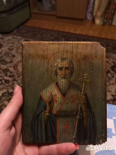 Старинная икона Константин 18в