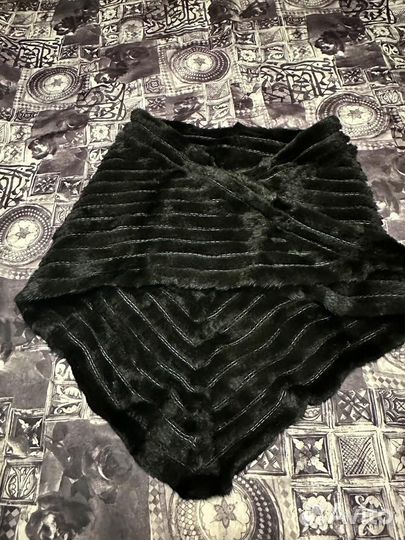 Палантин из вязаной норки